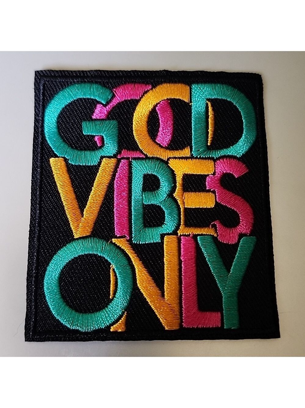 GOOD VIBES ONLY Iron On Patch